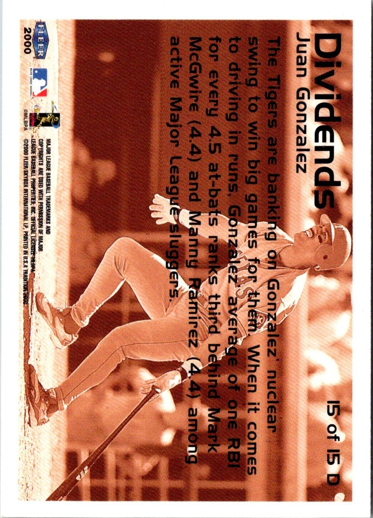 1999 Fleer Juan Gonzalez