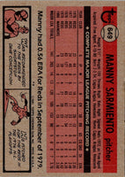1981 Topps Manny Sarmiento #649