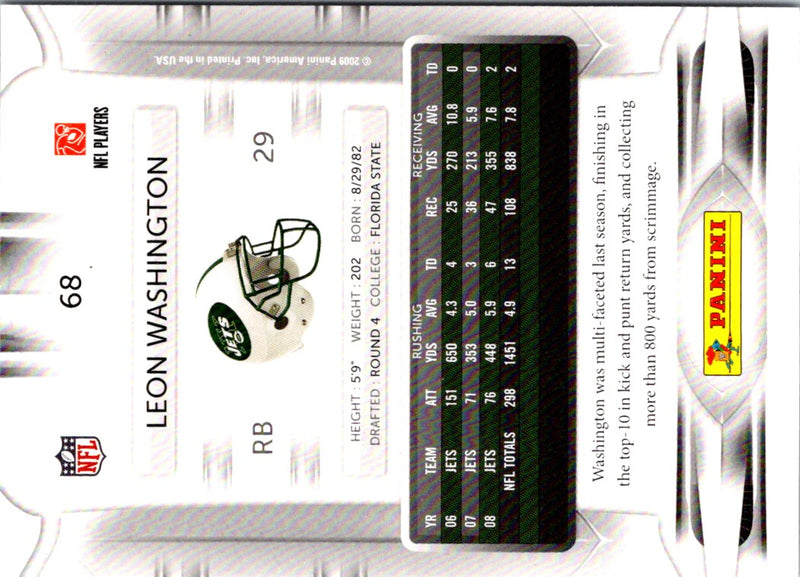 2009 Playoff Prestige Leon Washington