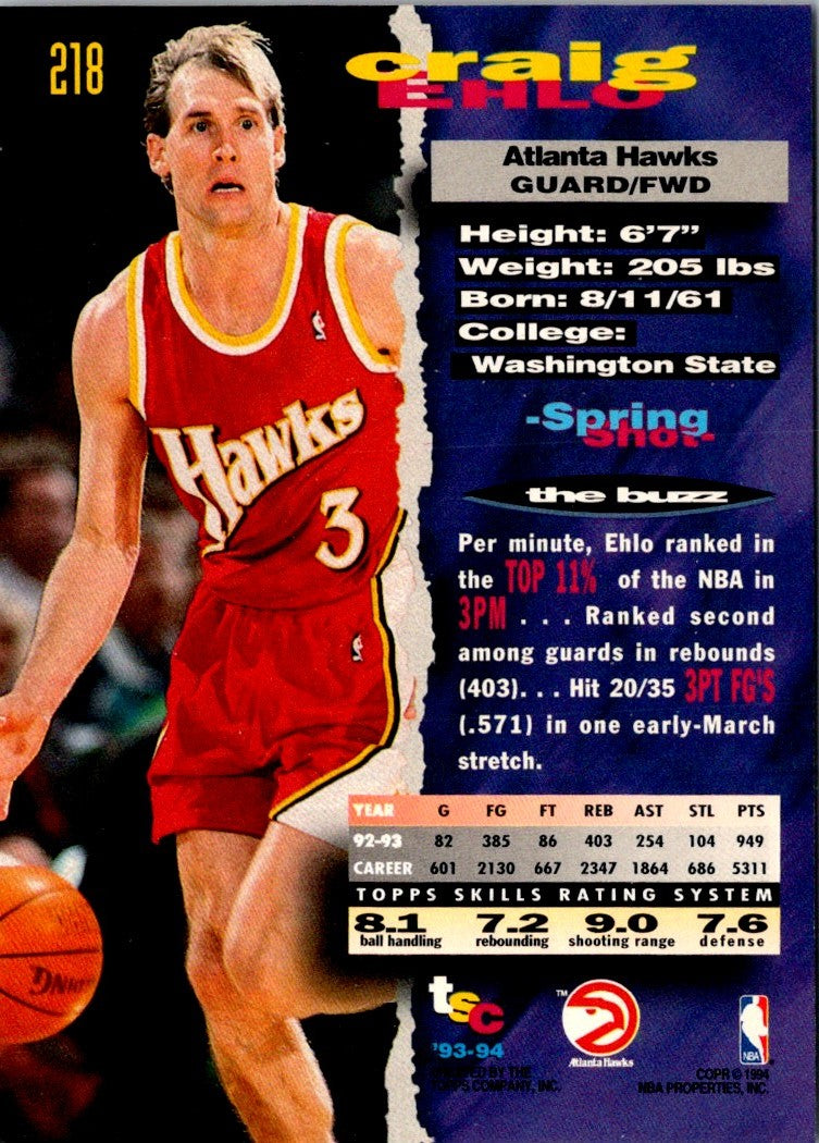 1993 Stadium Club Craig Ehlo