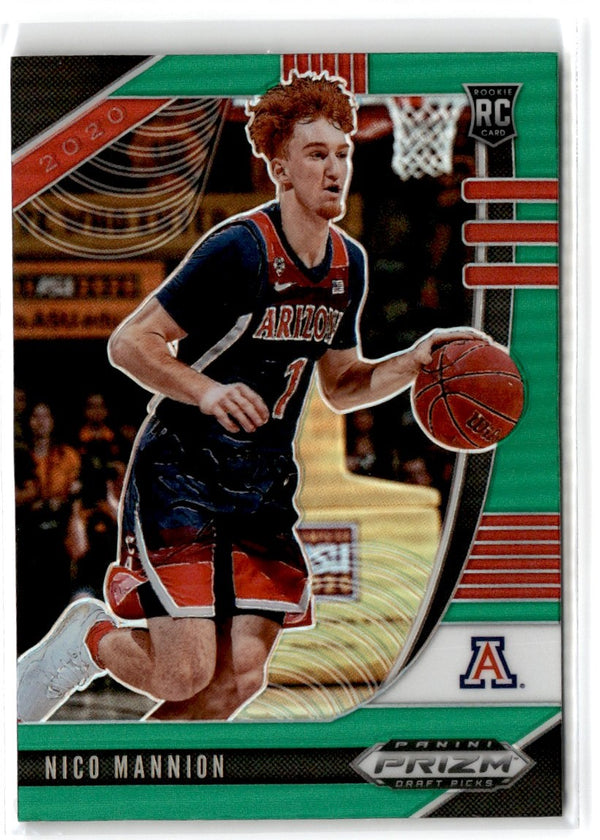 2020 Panini Prizm Draft Picks Collegiate Green Nico Mannion #18