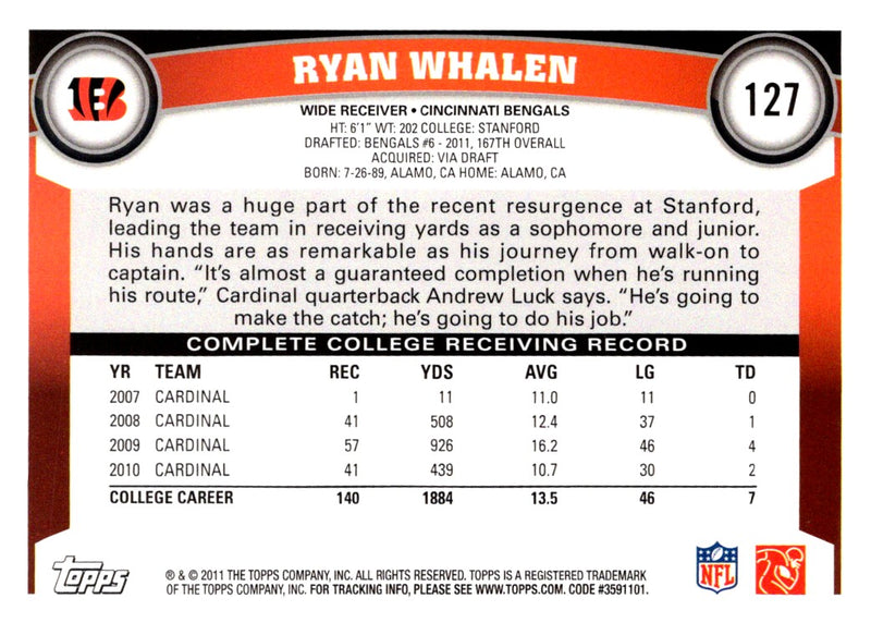 2011 Topps Ryan Whalen