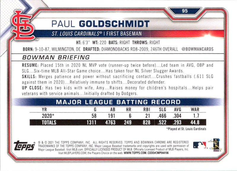 2021 Bowman Paul Goldschmidt