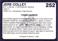 1989 Collegiate Collection Auburn Coke 580 Jere Colley #252