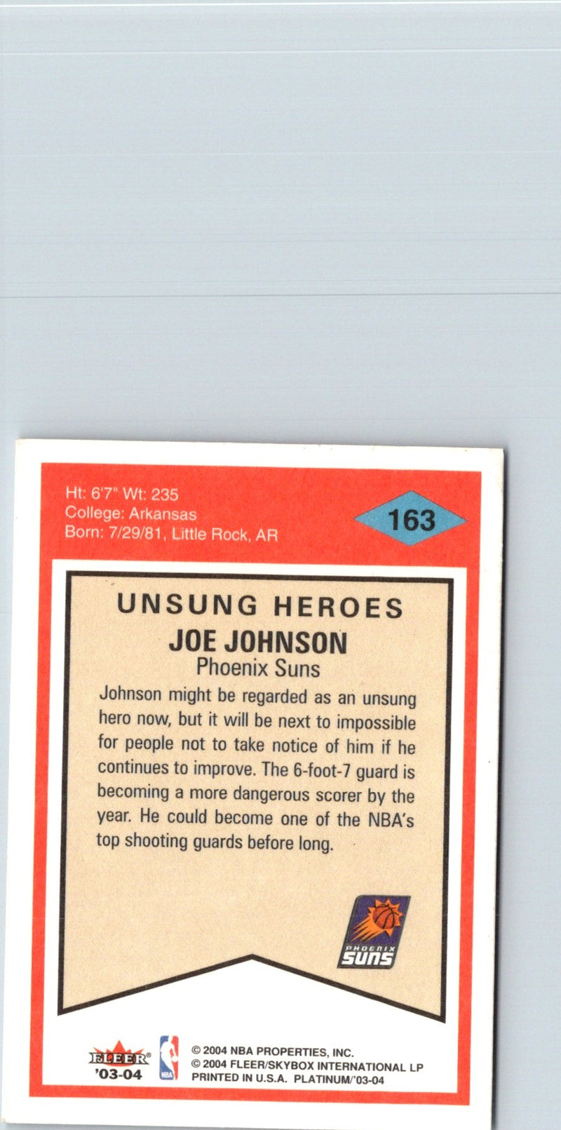 2003 Fleer Platinum Joe Johnson