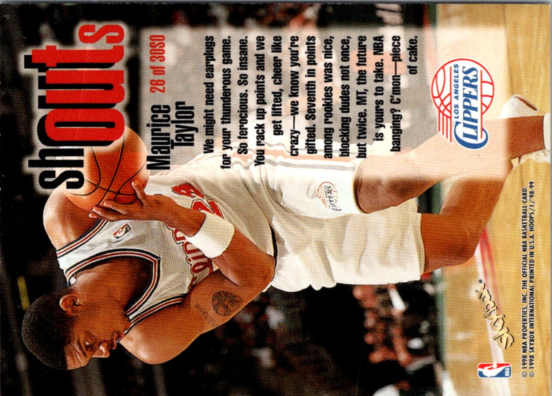 1998 Hoops Shout Outs Maurice Taylor