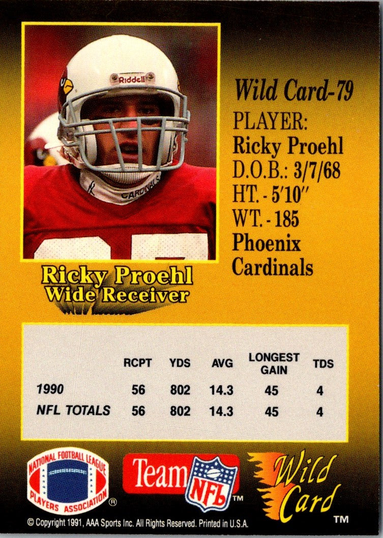 1991 Wild Card Ricky Proehl