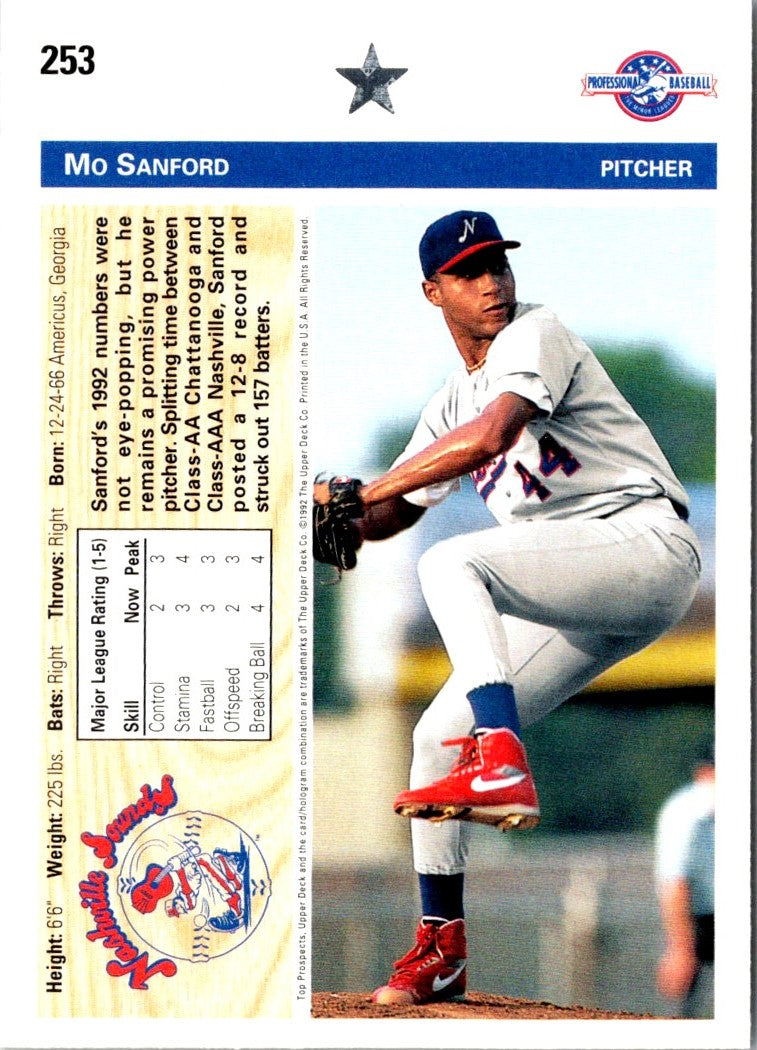 1992 Upper Deck Minors Mo Sanford