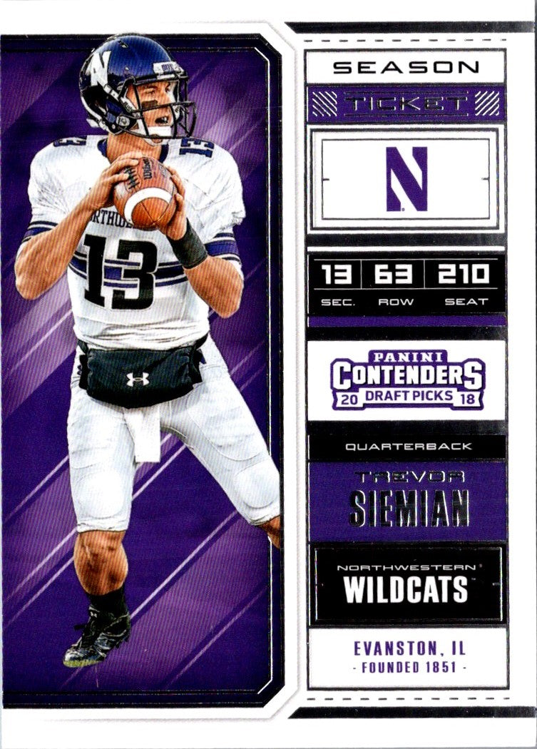 2018 Panini Contenders Draft Picks Trevor Siemian