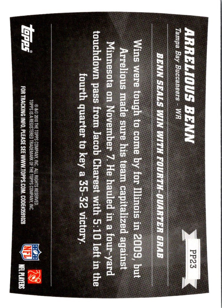 2010 Topps Peak Performance Arrelious Benn