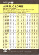 1986 Fleer Update Aurelio Lopez