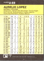 1986 Fleer Update Aurelio Lopez #U-69