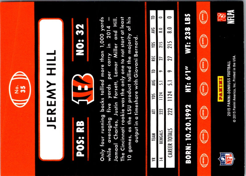 2015 Donruss Jeremy Hill