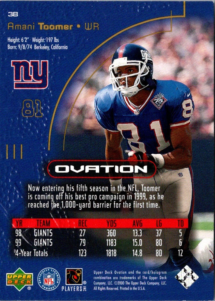 1999 Upper Deck Ovation Amani Toomer