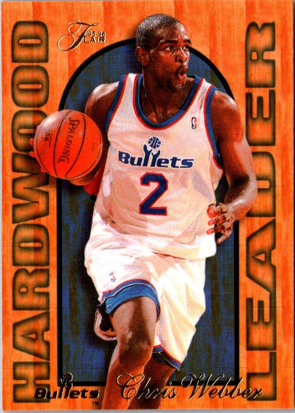 1995 Fleer Flair Hardwood Leader Chris Webber #27