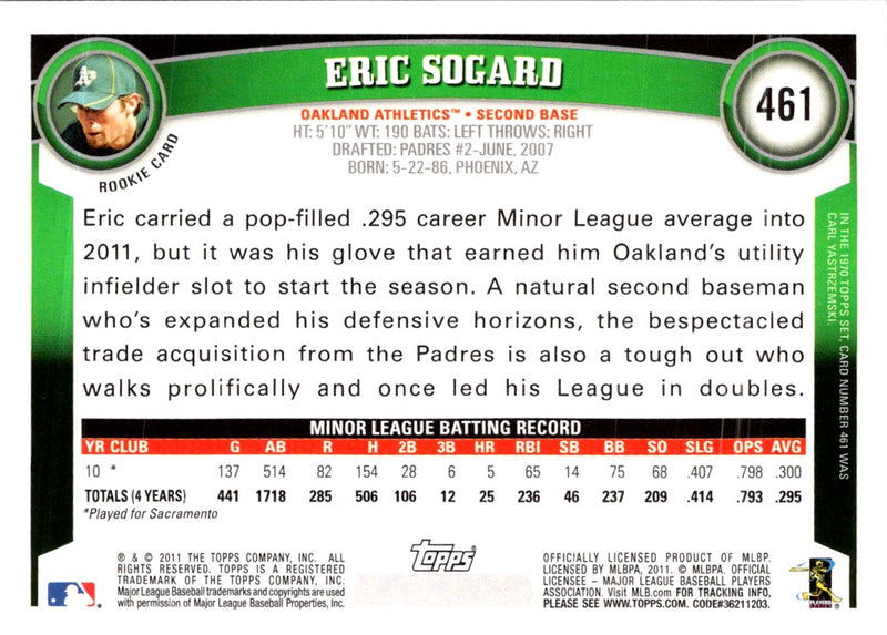 2011 Topps Eric Sogard