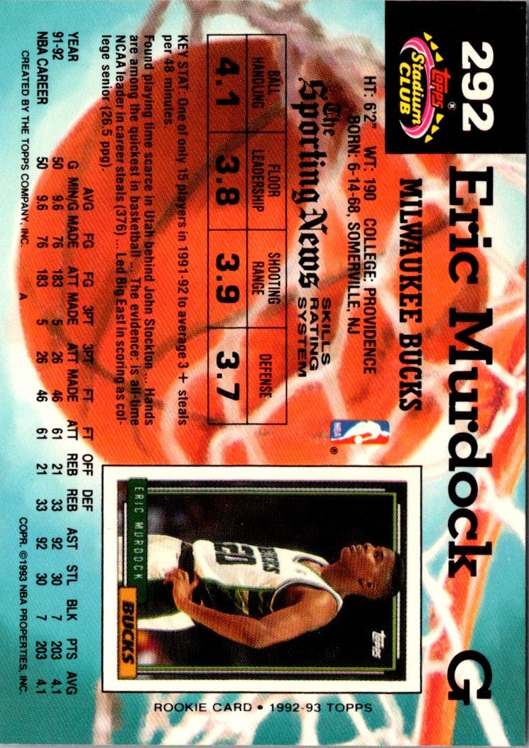 1992 Stadium Club Eric Murdock