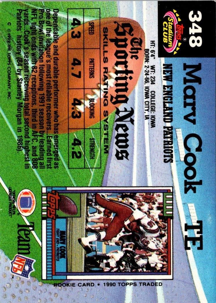 1992 Stadium Club Marv Cook