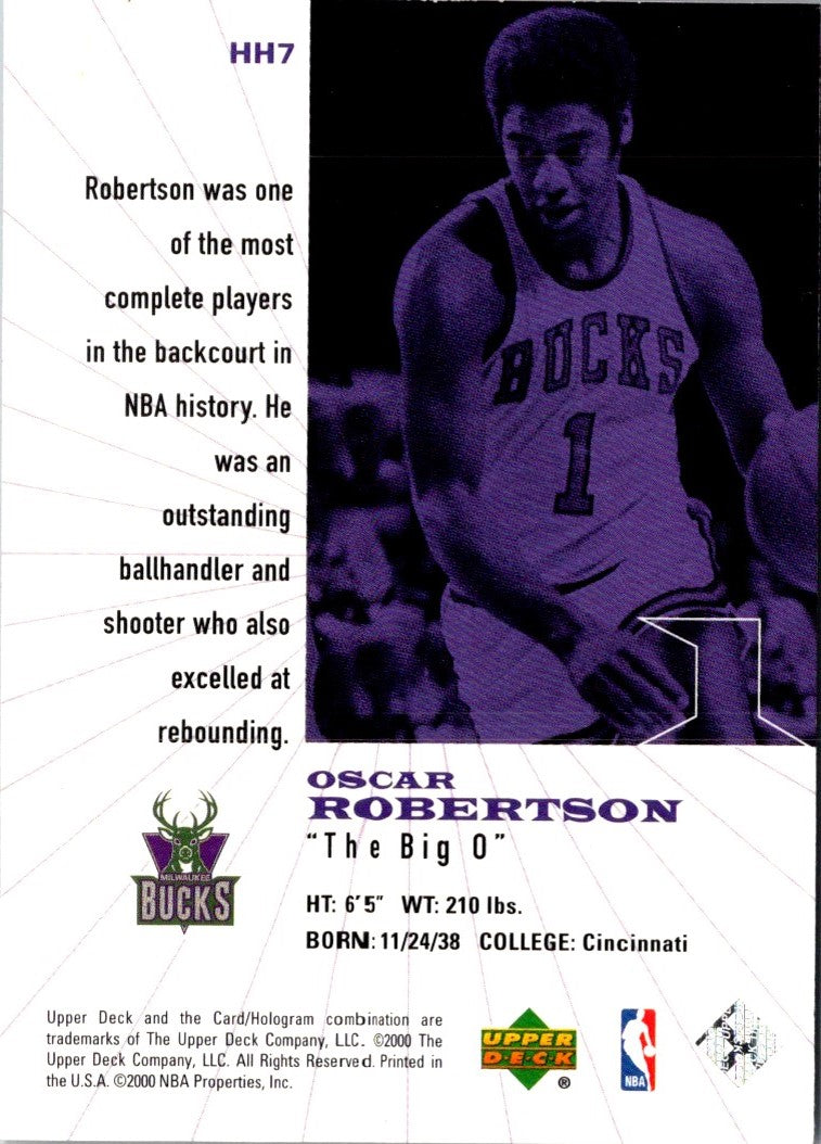 1999 Upper Deck Legends History's Heroes Oscar Robertson
