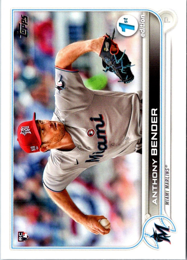 2022 Topps 1st Edition Anthony Bender #160 Rookie