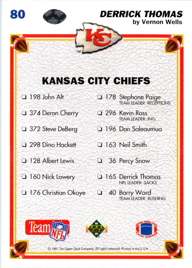 1991 Upper Deck Derrick Thomas