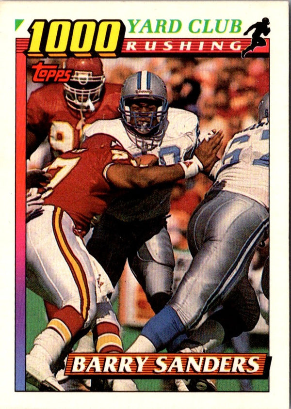 1991 Topps 1000 Yard Club (One Asterisk) Barry Sanders #2