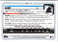 2020 Bowman Chrome Prospects J.J. Bleday #BCP-116