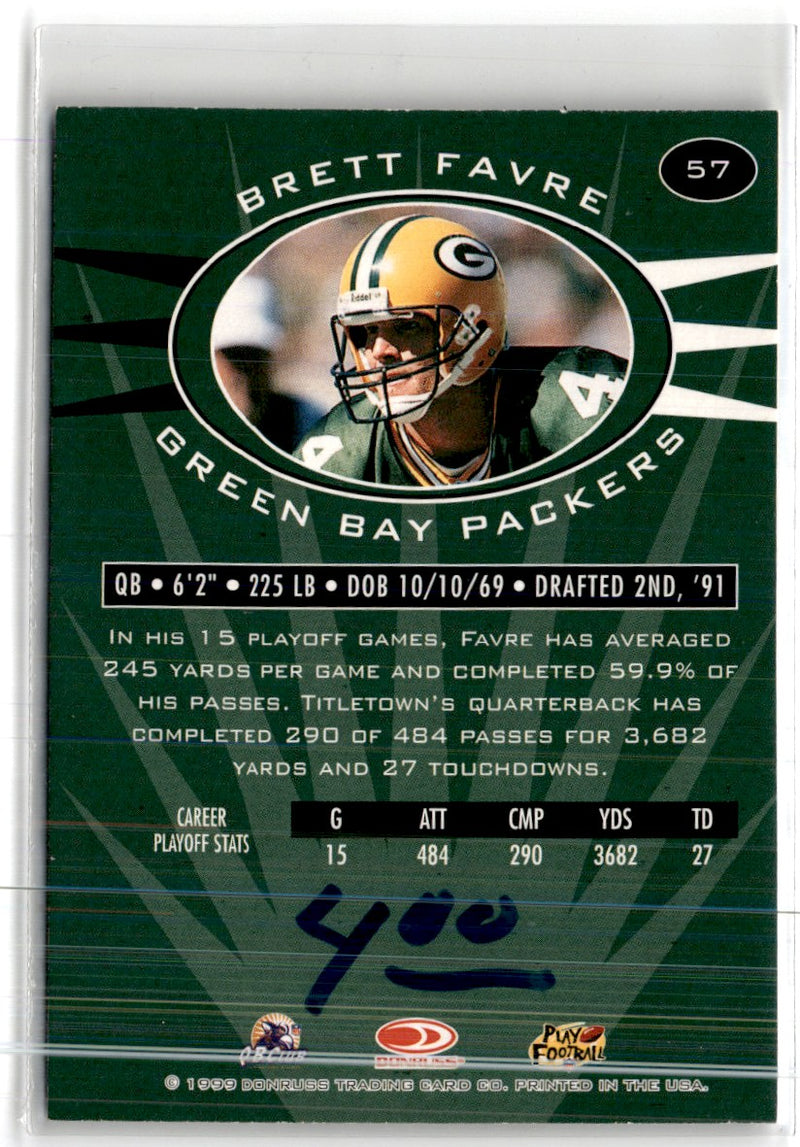 1999 Donruss Preferred QBC Brett Favre