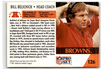 1991 Pro Set Bill Belichick #126 Rookie