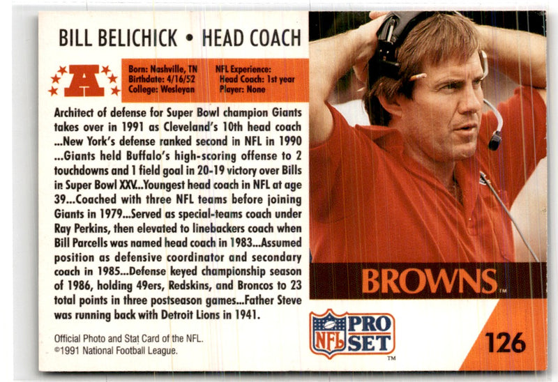 1991 Pro Set Bill Belichick