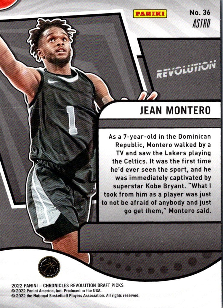 2022 Panini Chronicles Draft Picks Revolution Jean Montero