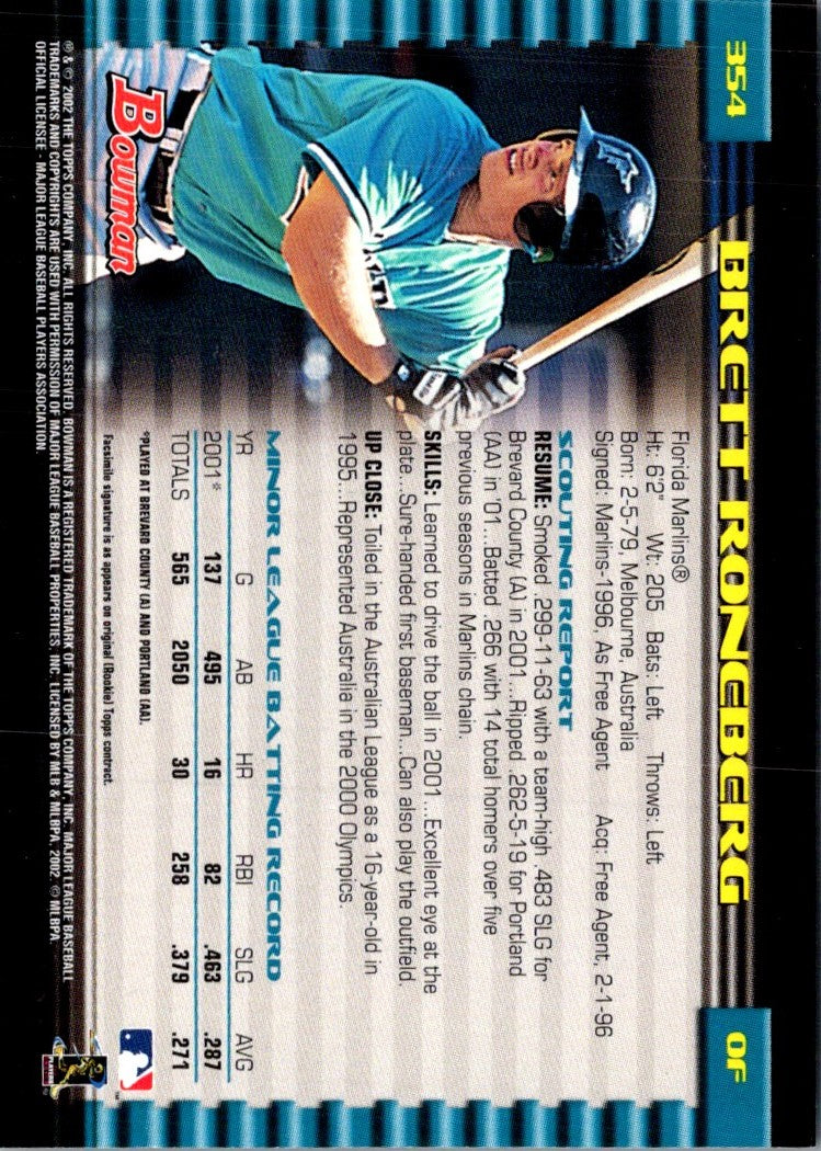 2002 Bowman Brett Roneberg