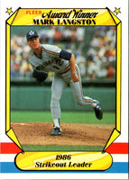 1987 Fleer Award Winners Mark Langston #22