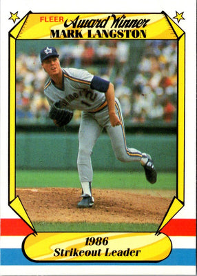 1987 Fleer Award Winners Mark Langston #22
