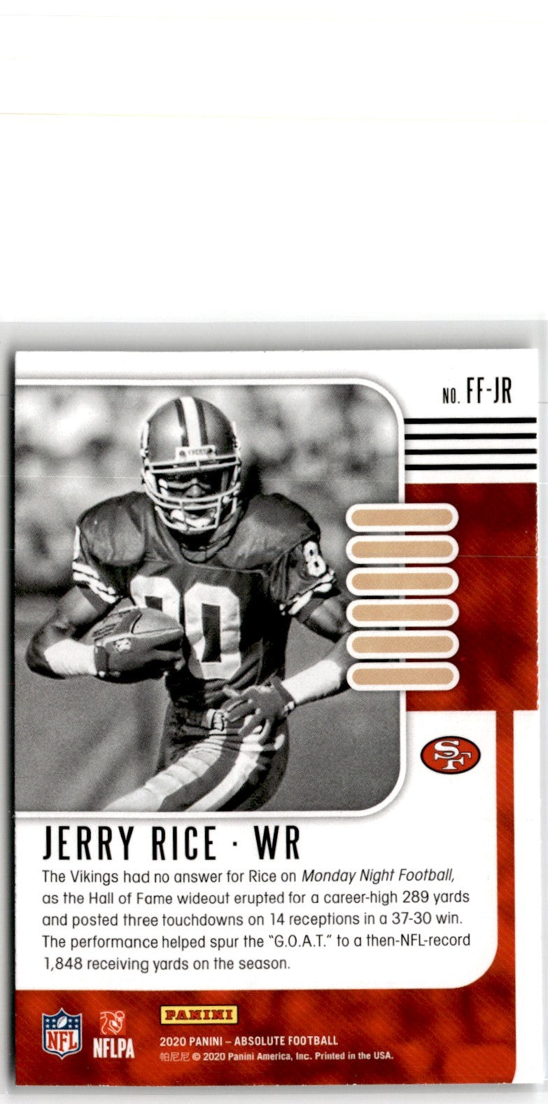 2020 Panini Absolute Fantasy Flashback Jerry Rice