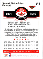 2001 Fleer Shoebox Shareef Abdur-Rahim #21