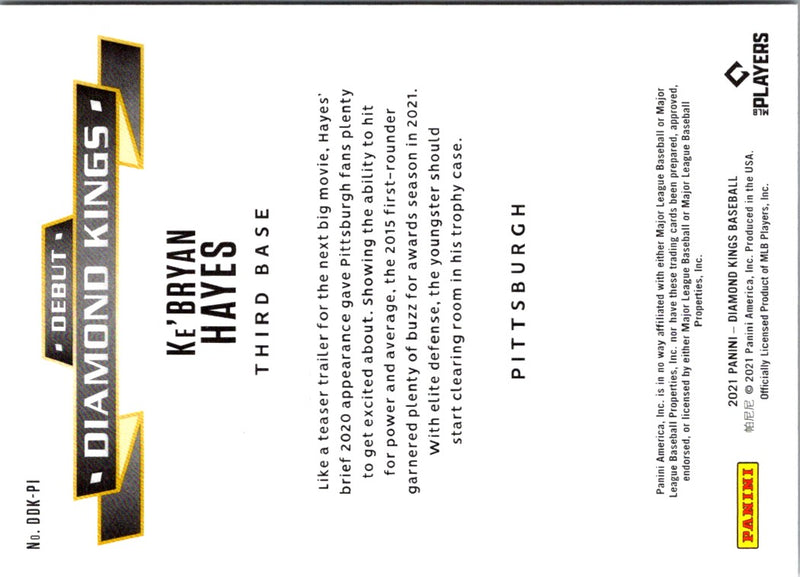 2021 Panini Diamond Kings Debut Ke'Bryan Hayes