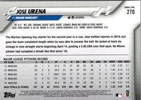 2020 Topps Jose Urena #270