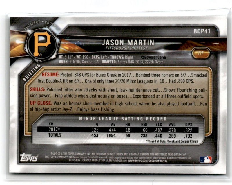 2018 Bowman Chrome Prospects Jason Martin