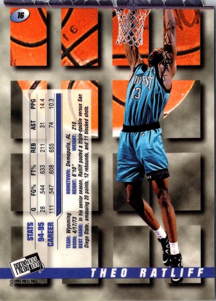 1995 Press Pass Premium Draft Picks Theo Ratliff