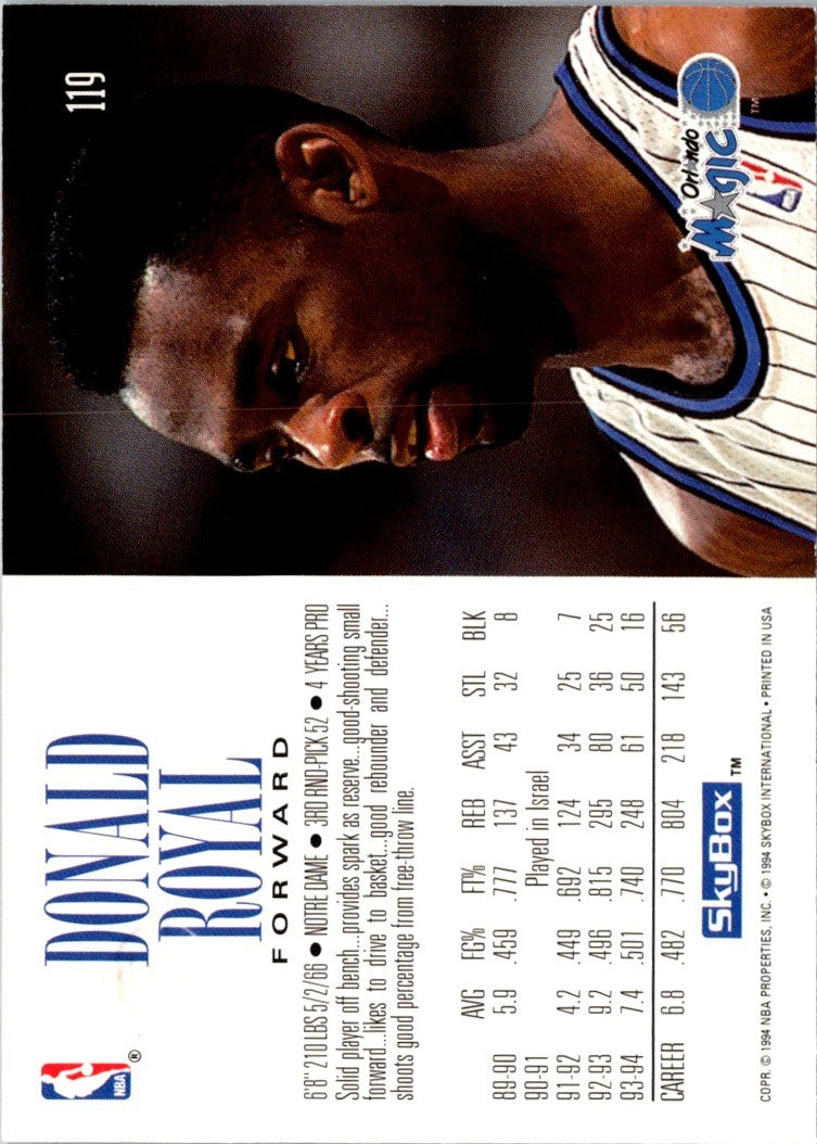 1994 SkyBox Donald Royal