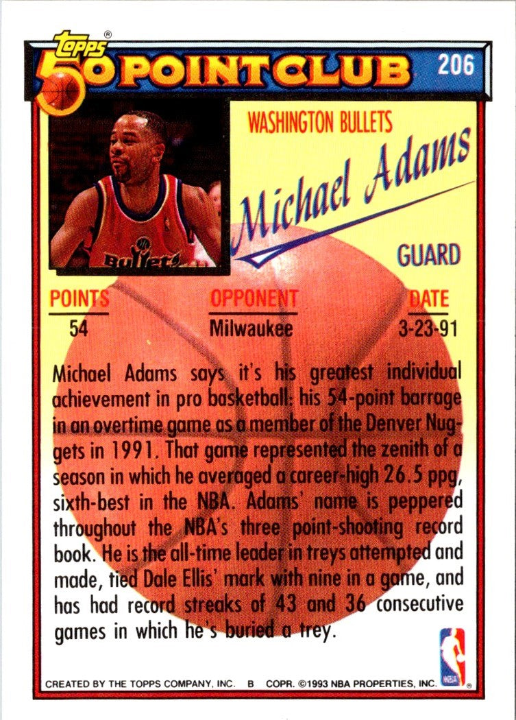 1992 Topps Gold Michael Adams