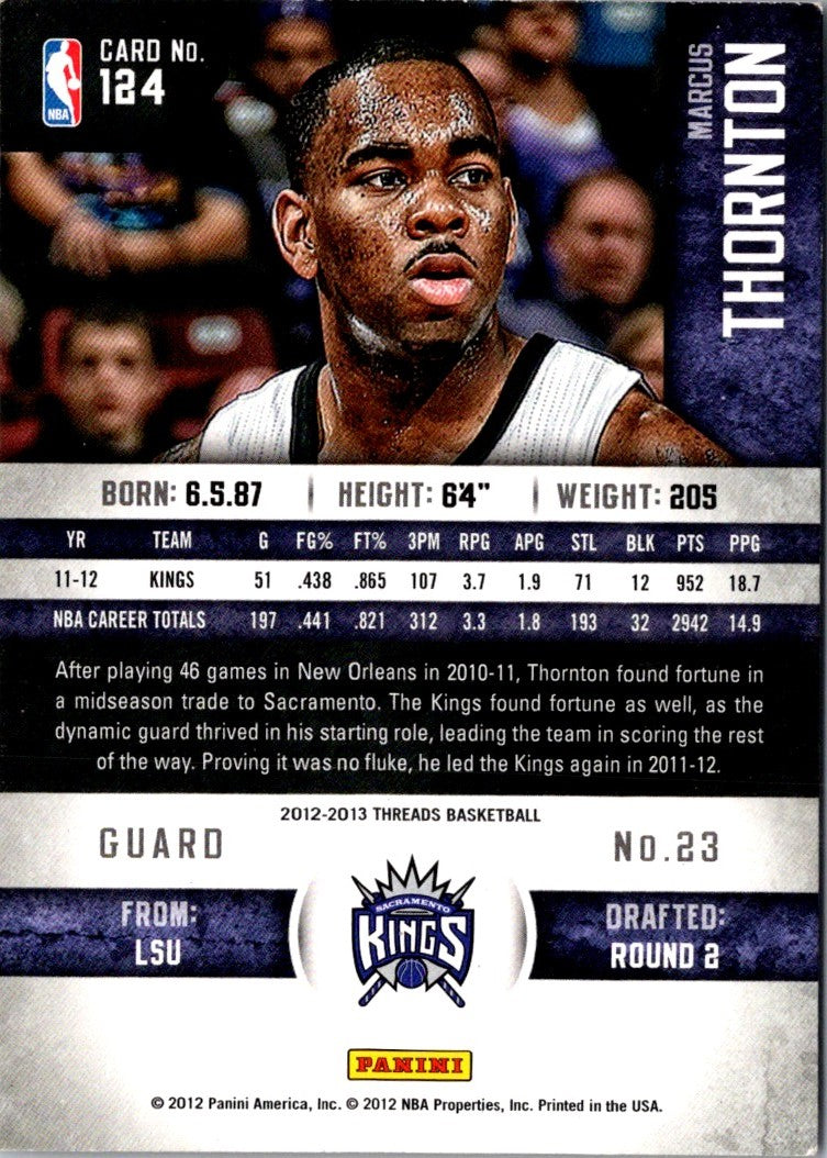 2012 Panini Threads Marcus Thornton