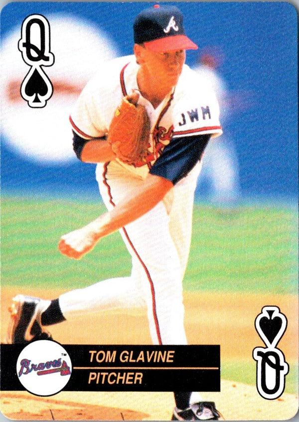 1992 U.S. Playing Card Co. Baseball Aces Tom Glavine #Q