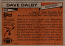 1981 Topps Print Proofs Blue Dave Dalby