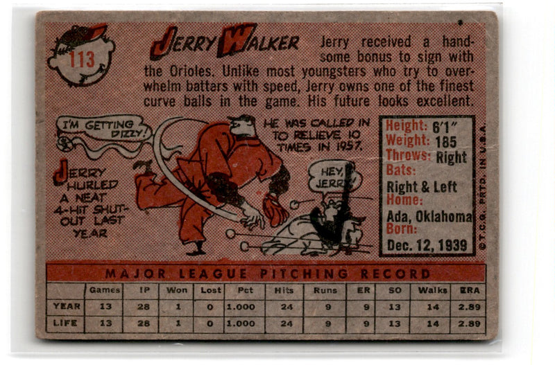 1958 Topps Jerry Walker