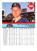 1992 Fleer Greg Olson