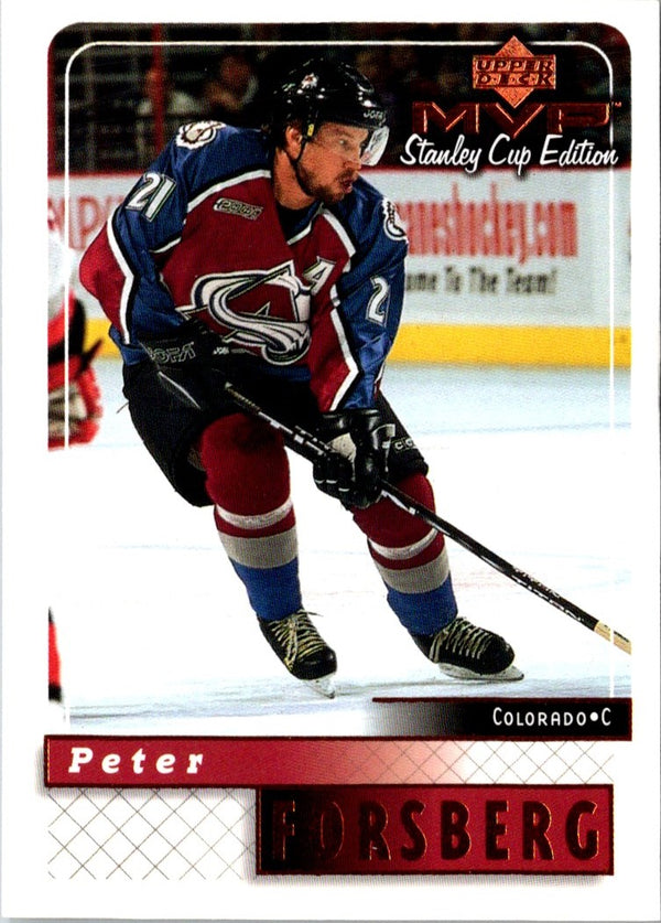 1999 Upper Deck MVP Stanley Cup Peter Forsberg #54