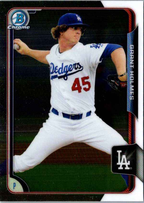 2015 Bowman Draft Picks & Prospects Chrome Grant Holmes #160