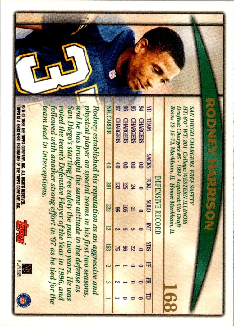 1998 Topps Rodney Harrison